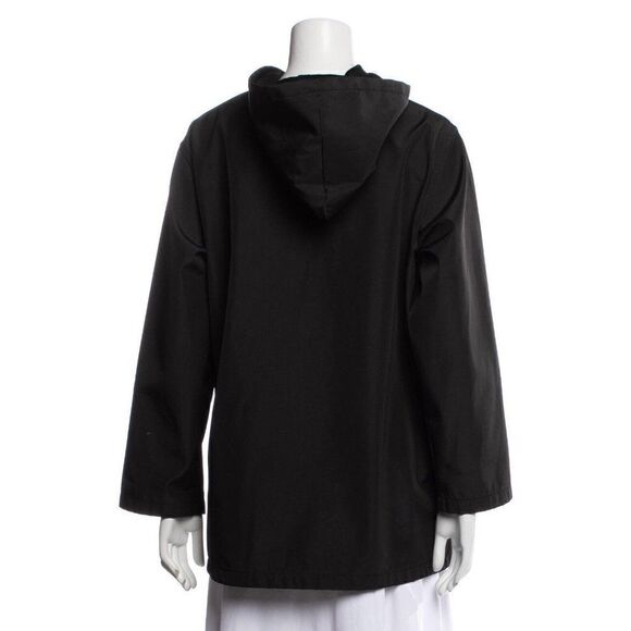 sandro authentic womens solid black long sleeve windbreaker jacket xl large - Picture 3 of 9